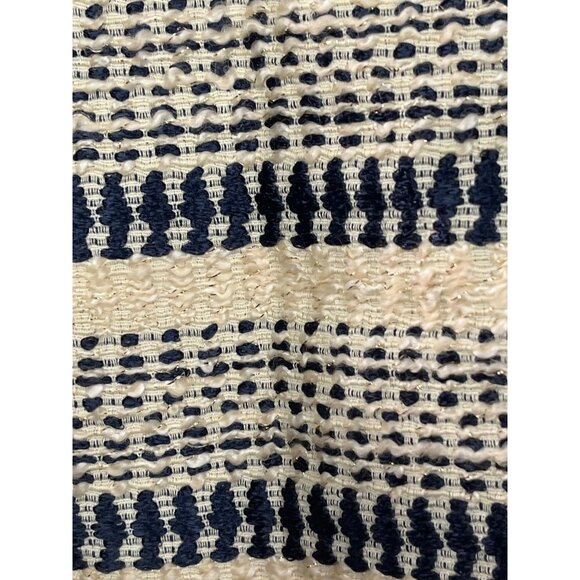 Banana Republic Heritage Skirt Womens 2 Cream Gold Metallic Mini Striped - Picture 7 of 7